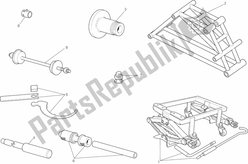 Toutes les pièces pour le Outils De Service D'atelier, Châssis du Ducati Monster 1200 S USA 2020